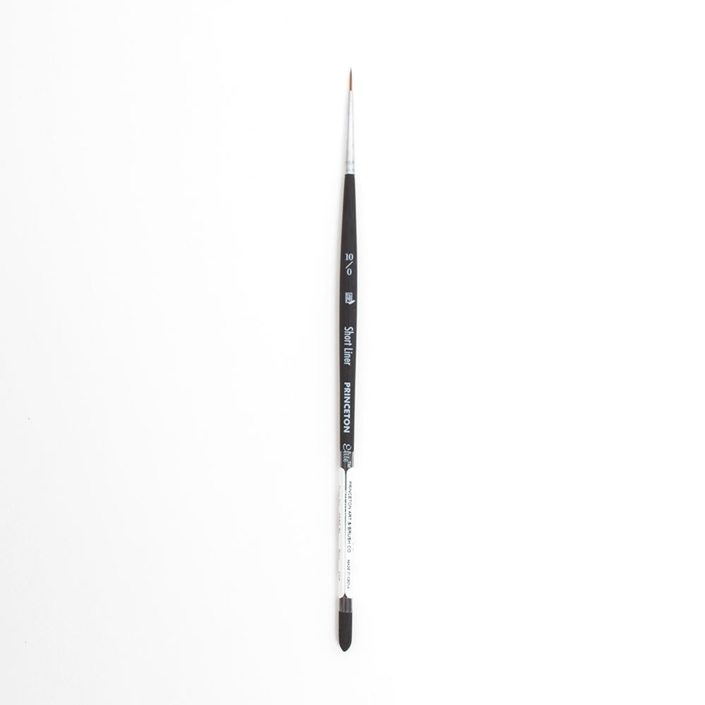 Princeton, Brushes, Art & School, Elite, Synthetic, Kolinsky Sable, Watercolor, 105319, Short Liner, 10/0